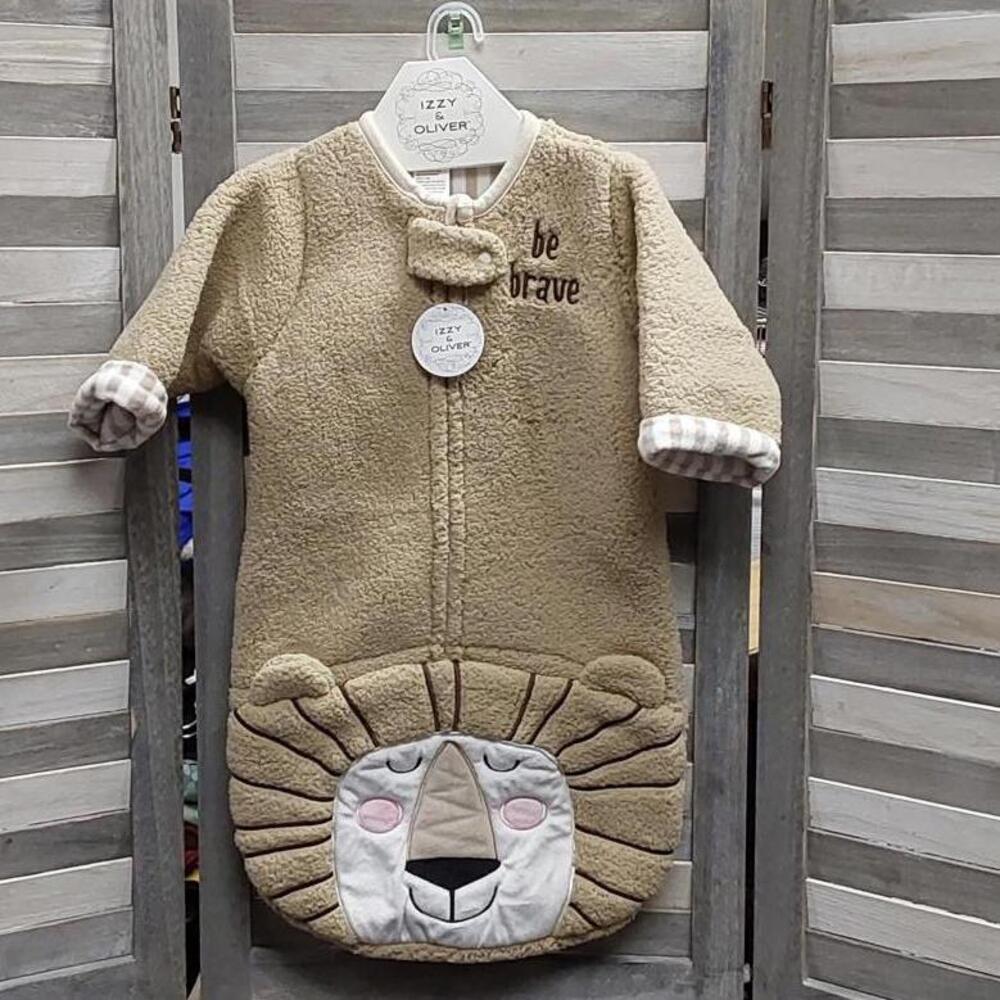 Be Brave Lion Cozy Bag Onesie | Izzy & Oliver | 0-12 Months